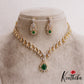 Elegant Leaf Motifs AD Victorian Necklace NC2901 (Available In 2 Colors)