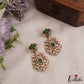 Sparkling Teardrop Motifs Polki Victorian Earrings E1145