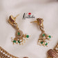 Beautiful Kemp Stone Elephant Temple Lakshmi Devi Hasli Necklace NC2058