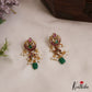 Pretty Teardrop Motifs Kemp Earrings With Pearl Bead Drops E1113