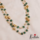 Elegant Floral Green Bead Double Layered Mala LH2070