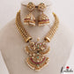 Gorgeous Antique Peacock Motifs Jadau Necklace With Pearl Drops NC3239