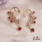 Sparkling Floral Motifs AD Victorian Ear Cuff E988 (Available In 5 Colors)
