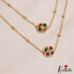 Classic Floral Motifs Gold-Tone Jadau Anklets A63
