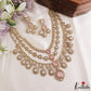 Sparkling Teardrop Motifs Multi Layered CZ Victorian Necklace NC3274 (Available In 5 Colors)