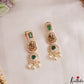 Premium Antique Nagas Lakshmi Motifs Temple Choker With Pearl Drops LH2183 (Available In 2 Colors)