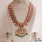 Royal Mango Motifs Jadau Haaram With Green Bead Drops LH2116
