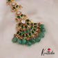 Elegant Mango Jadau Maang Tikka With Bead And Pearl Drops MT311