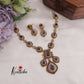 Trendy AD Mossanaite Victorian Peacock Necklace NC2331 (Available in 4 colours)