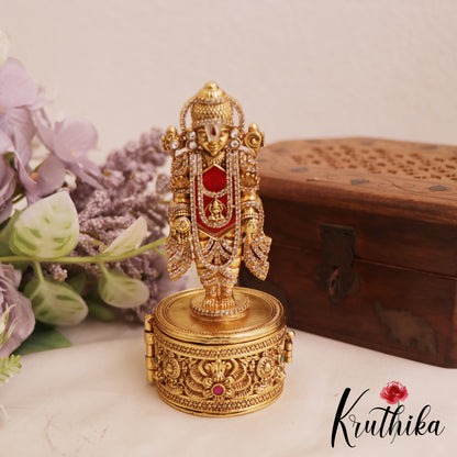 Premium Lord Balaji Kumkum Box K29 (Available In 4 Colors)