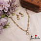 Sparkling Floral Teardrop Motifs AD Victorian Necklace NC2807 (Available In 3 Colors)