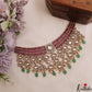 Stunning Geometric Motifs Polki Victorian Choker With Maang Tikka NC3024
