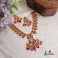 Premium Traditional Kemp Mango Peacock Necklace With Beads NC2531