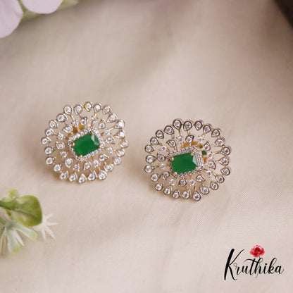 Simple CZ Sparkling Ear Studs E621 (Available in 2 Colours)