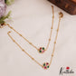 Classic Floral Motifs Gold-Tone Jadau Anklets A63