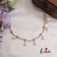 Pretty CZ Floral Necklace Pearl Drops NC2267