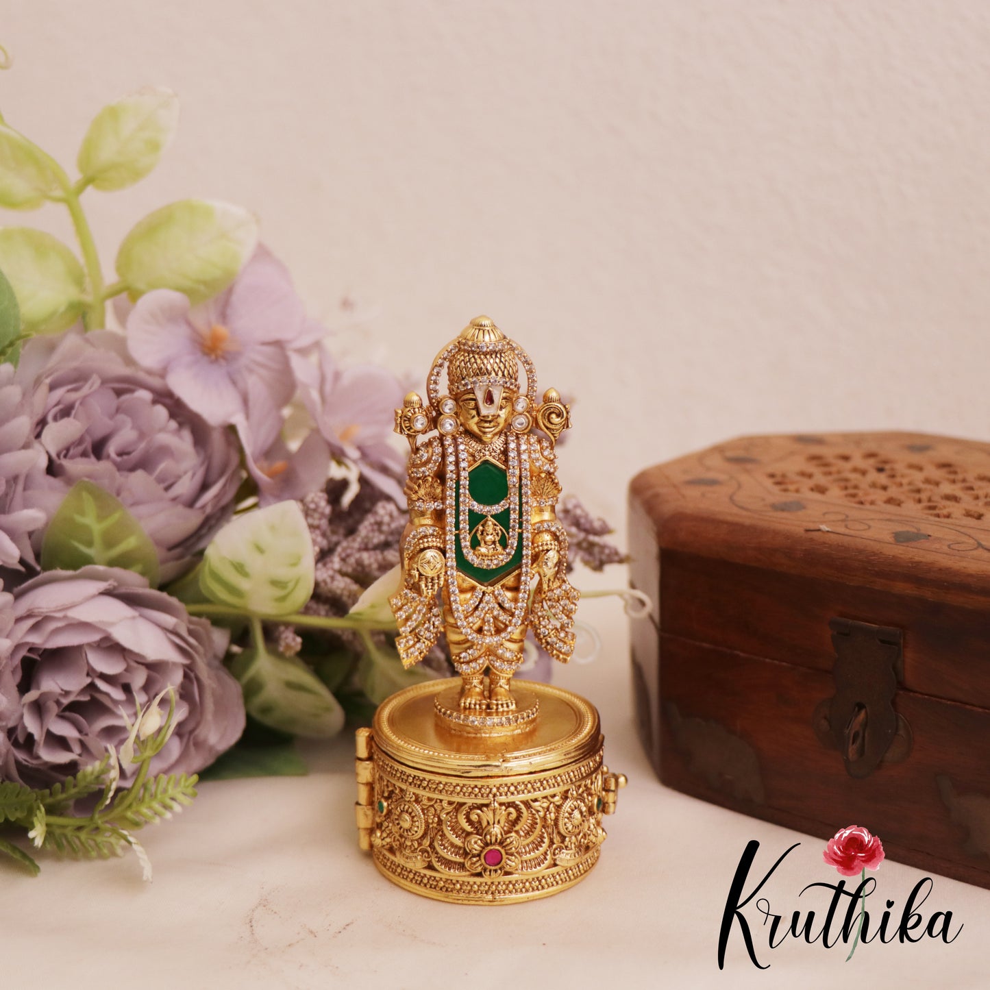 Premium Lord Balaji Kumkum Box K29 (Available In 4 Colors)