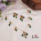 Simple Kemp Invisible Chain with Green Beads Drops NC2309