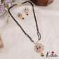 Sparkling AD Multi Color Stone Mangalsutra with Earrings Set NC2640