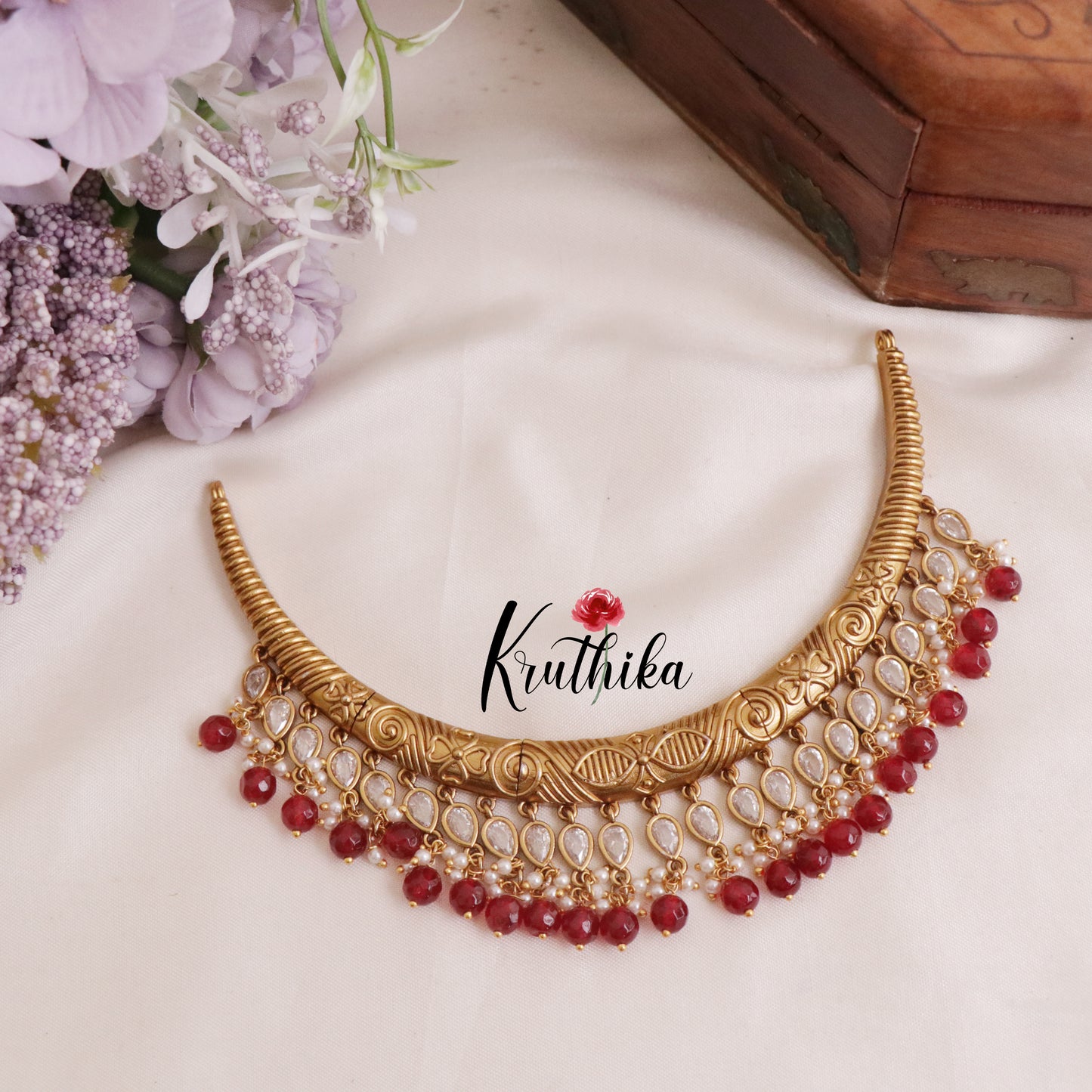 Elegant Antique Hasli Necklace Sets NC2028 (Available in 4 Colours)