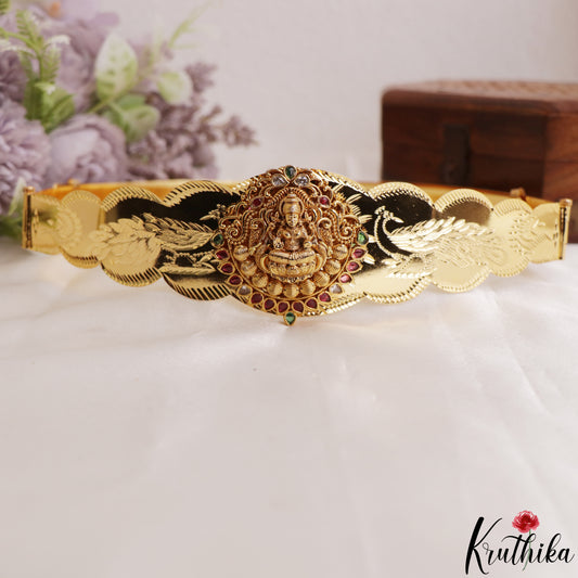 Classic Antique Nagas Lakshmi Motifs Kids Hip Belt V380 (Size Adjustable - 20 to 32)