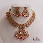Premium Traditional Kemp Mango Peacock Necklace With Beads NC2531