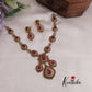 Trendy AD Mossanaite Victorian Peacock Necklace NC2331 (Available in 4 colours)