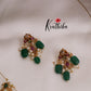 Simple Kemp Invisible Chain with Green Beads Drops NC2309