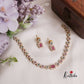 Simple CZ Sparking Victorian Necklace Sets NC2172 (Available in 3 Colours)