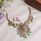 Beautiful AD Stones Peacock Temple Lakshmi Design Hasli Necklace NC2057