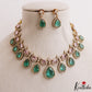 Sparkling Teardrop Motifs CZ Victorian Necklace NC3177