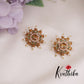 Trendy Antique Peacock Chakra Pearl Earstuds E689 (Available in 3 Colors)