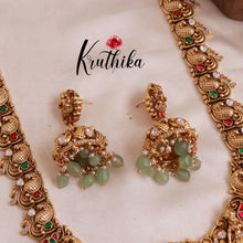 Premium Nagas Temple Jadau Haaram with pastel beads LH1808