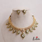 Regal Jalebi Pattern Jadau / Kemp Mango Necklace NC2584 (Available In 2 Colors)