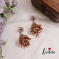 Beautiful AD Floral Jhumkas With Bead And Pearl Drops Earrings E811