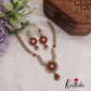 Beautiful AD Victorian Necklace with Floral Pendant Drop NC2333 (Available in 5 Colours)