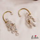 Trendy Teardrop Motifs CZ Sparkling Victorian Earcuff E1114 (Available In 2 Colors)