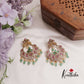 Stunning Kemp Peacock Teardrop With Pearl Drops Earrings E810