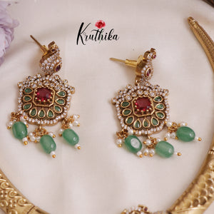 Pretty AD/Victorian Hasli Necklace Sets NC2021(Available in 2 colours)