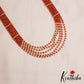 Sparkling Multi Layered crystal & Pearl statement Haaram with floral accents LH2081