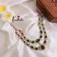 Beautiful Two Layer AD/Victorian Necklace-Green NC1247 (Available in Two Designs)