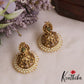 Beautiful Peacock Motifs Gold-Tone Jhumkas With Pearl Border E1072