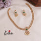 Beautiful AD Peacock Design Necklace with Changeable Stones NC2030
