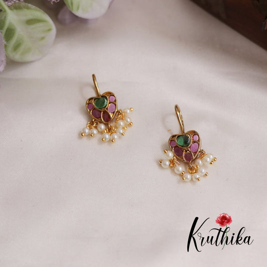 Trendy Kemp Heart Shape Earcuffs | Upper Earrings | Bugadi Earrings Simple E815