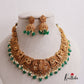 Classic Temple Jewellery Set with Green Drops NC2507