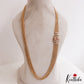 Classic Multi Layer Ruby Elephant Vintage Chandra Haaram With Side AD Pendant LH2101