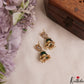 Elegant CZ Peacock Motifs Earrings With Interchangeable Jhumka Stones E1141