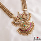 Gorgeous Antique Peacock Motifs Jadau Haaram With Pearl Drops LH2215