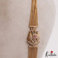Classic Multi Layer Ruby Elephant Vintage Chandra Haaram With Side AD Pendant LH2101