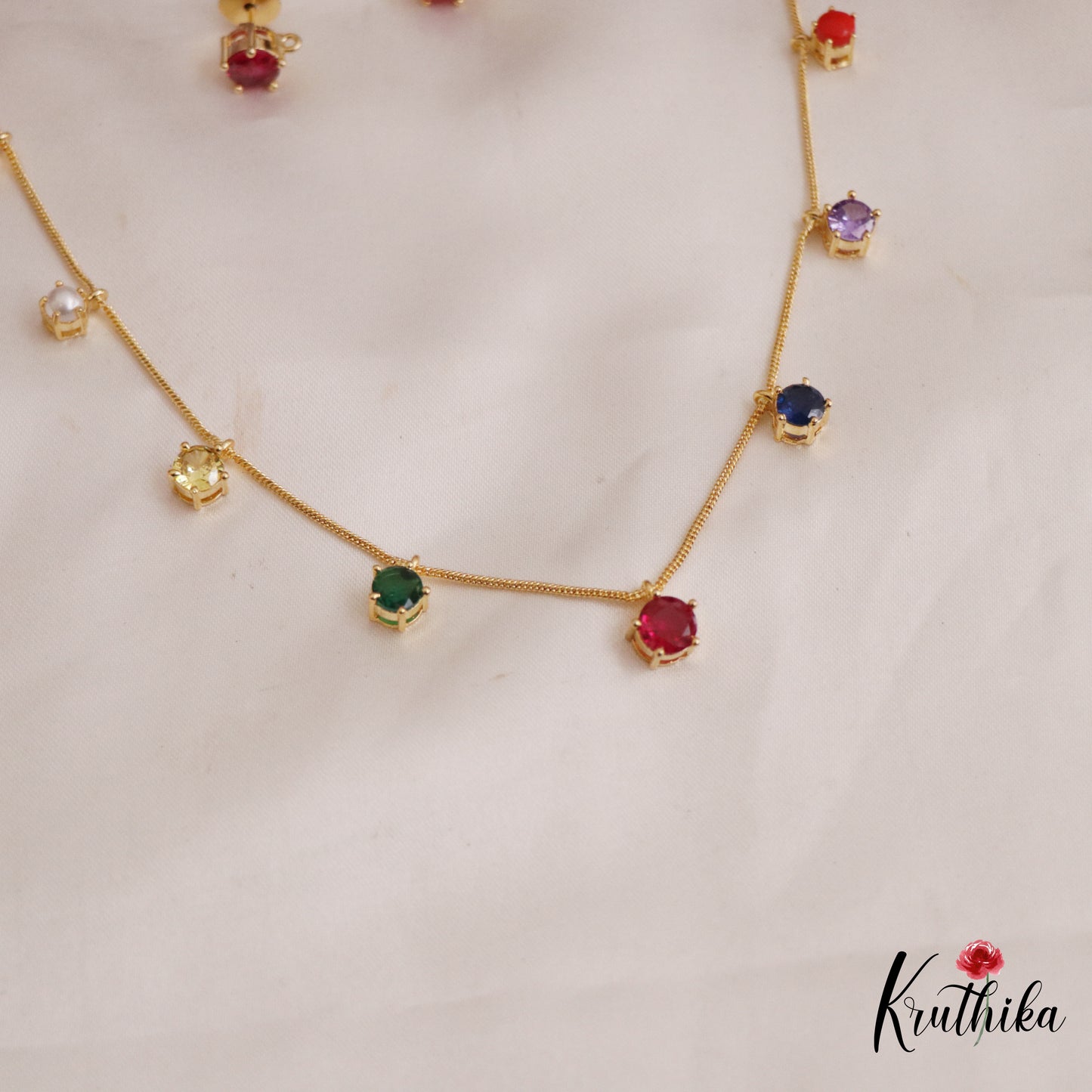 Simple Trendy CZ Necklace NC2625 (Available In 2 Colors)